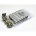 CHX27218 Leaf Black Gold/silver Set of Ten d10s Chessex
