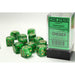 CHX27635 Vortex 16mm d6 Green/gold Dice Block Chessex