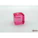CHX 23084 Translucent Pink/white Polyhedral 7-Dice Set - 241312