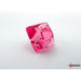 CHX 23084 Translucent Pink/white Polyhedral 7-Dice Set - 241312