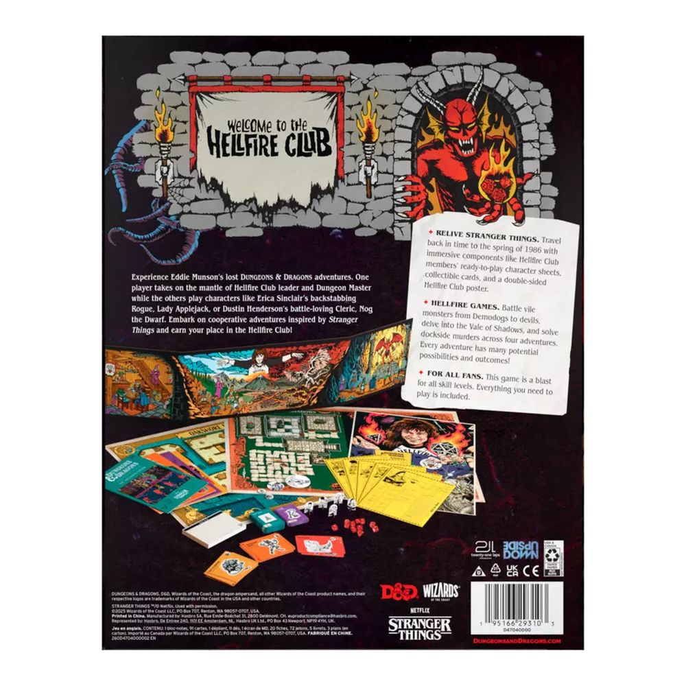 Stranger Things Welcome to the Hellfire Club -  D&D Dungeons & Dragons