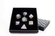Draco Bright Rainbow/Silver Metal Dice Set
