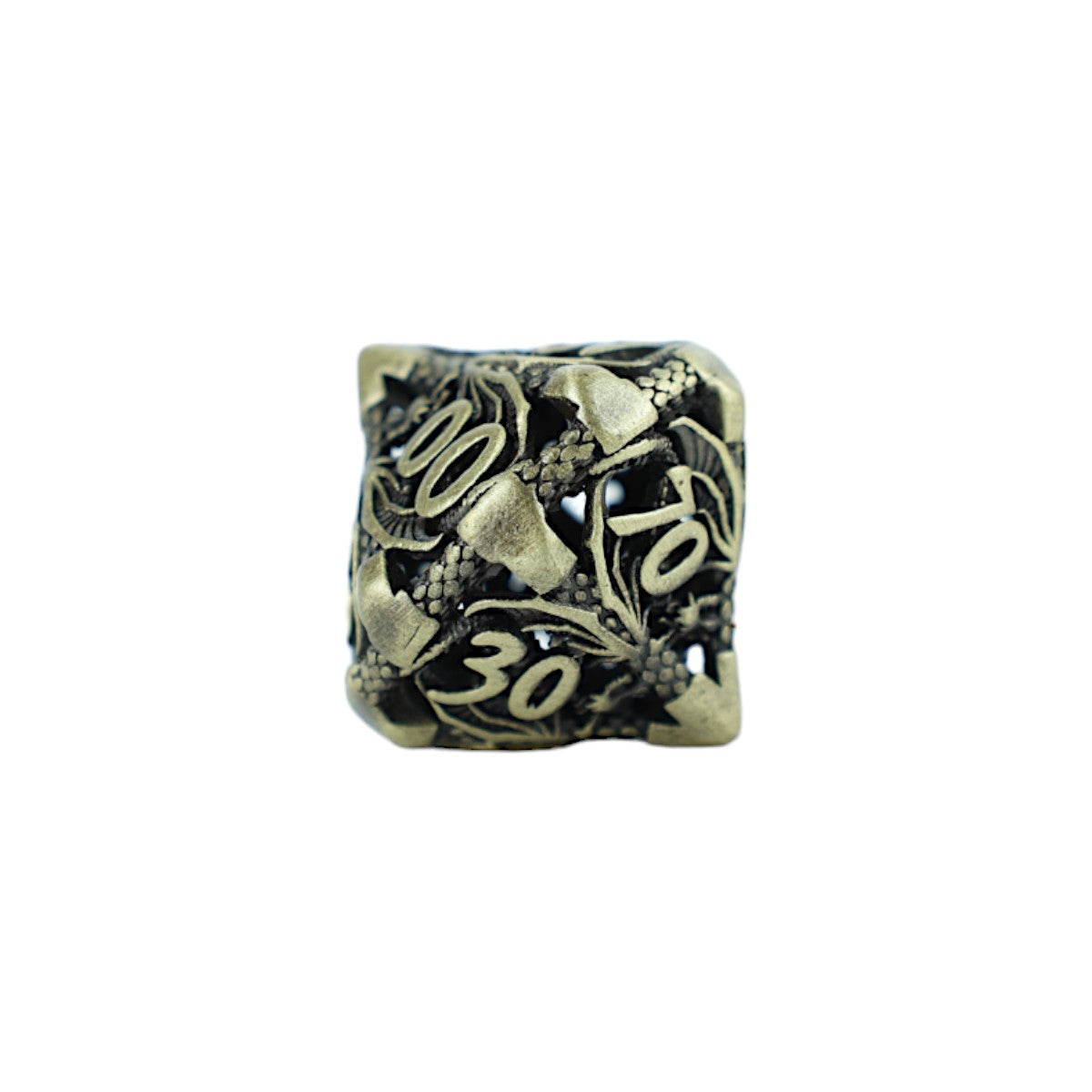 Tarnished Gold Hollow Dragon -  RPG Set LPG Dice Set