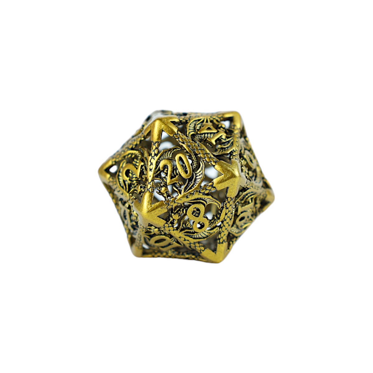 Ancient Bronze Hollow Dragon - RPG Set  LPG Dice Set