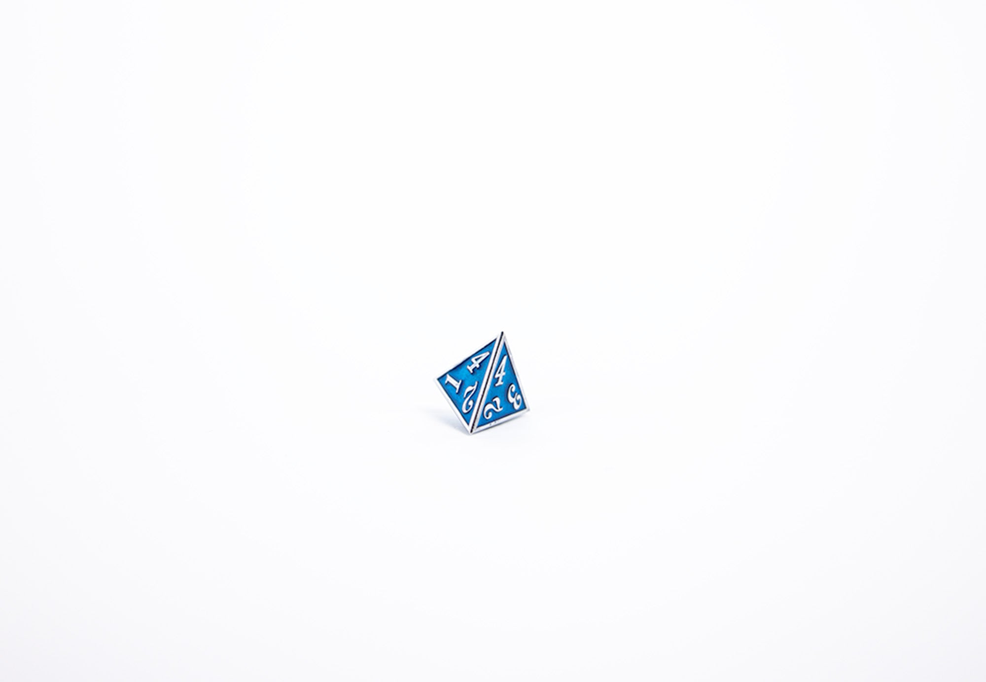 Metal RPG Serif Blue/Silver - LPG Dice Set