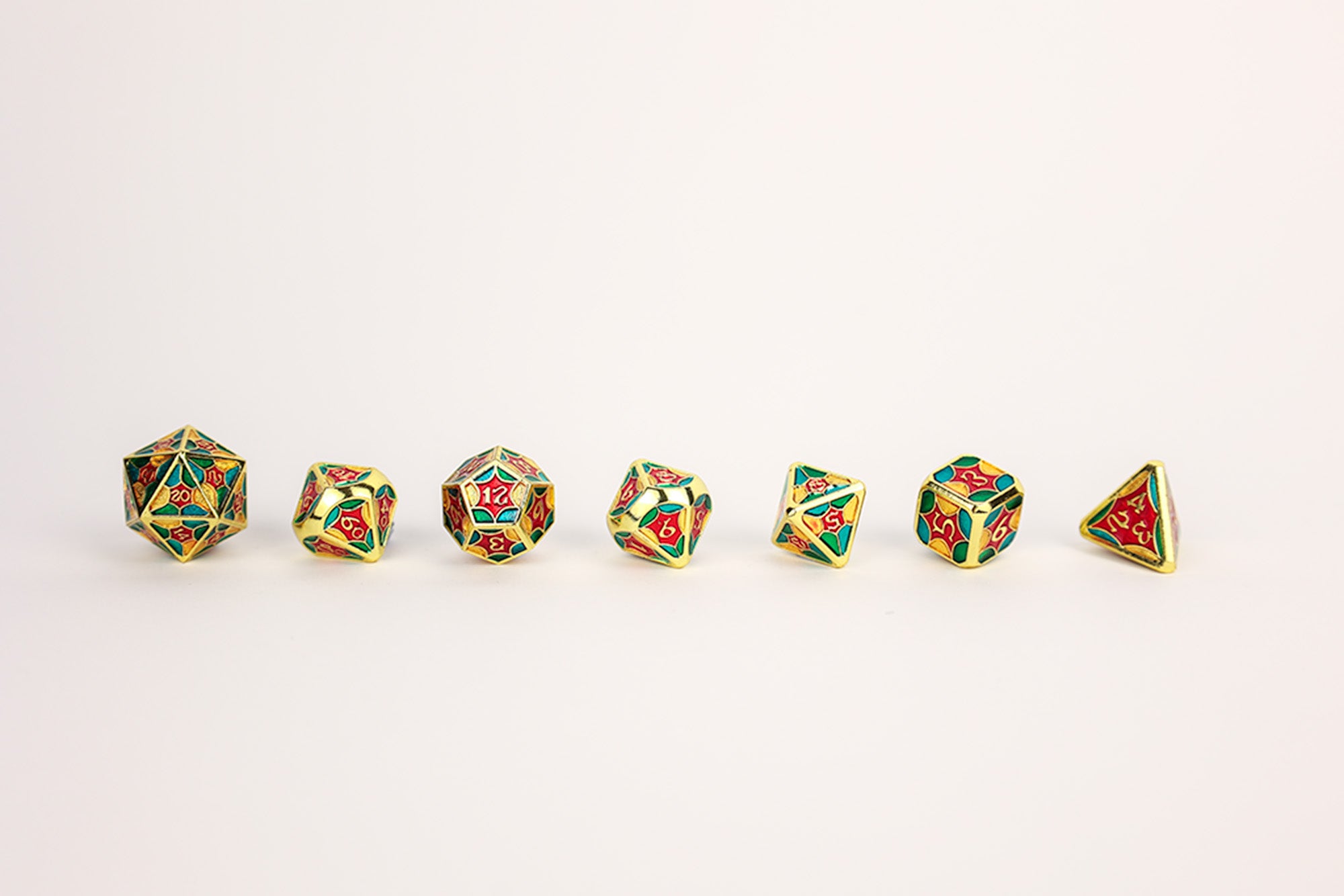 Metal RPG Leadlight 4 Colour/Gold - LPG Dice Set
