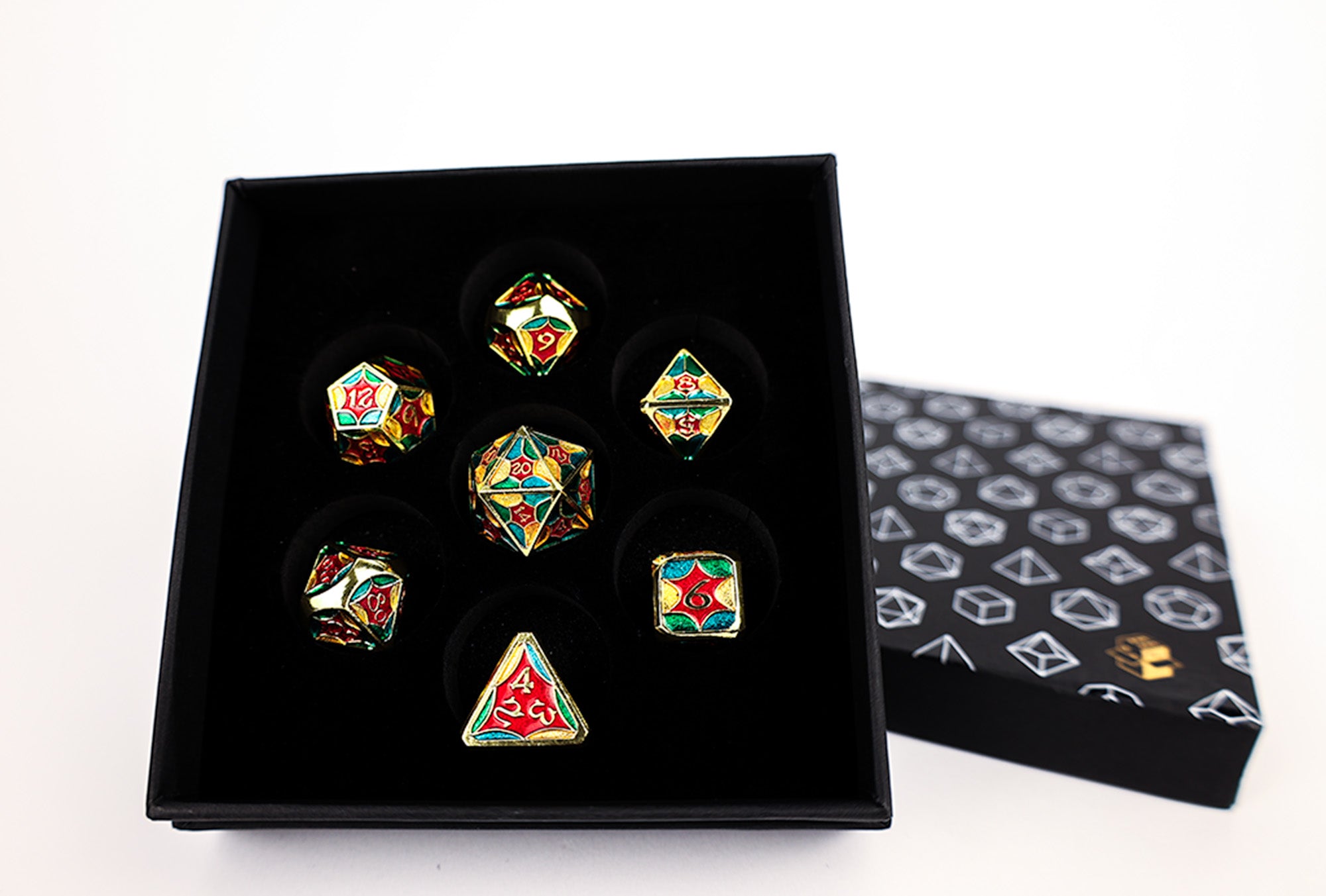 Metal RPG Leadlight 4 Colour/Gold - LPG Dice Set