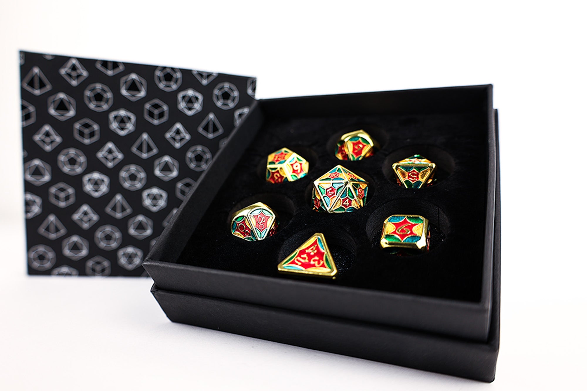 Metal RPG Leadlight 4 Colour/Gold - LPG Dice Set