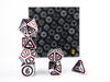 Metal RPG - Concentric Black/Red/Silver - LPG Dice Set