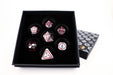 Metal RPG - Concentric Black/Red/Silver - LPG Dice Set