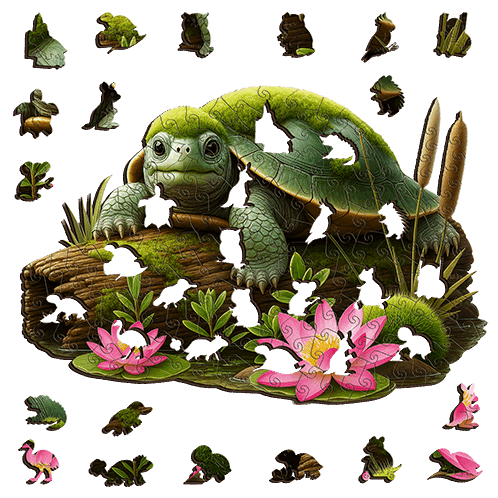 A3 Mary River Turtle Wooden Puzzle - Puzzle ART