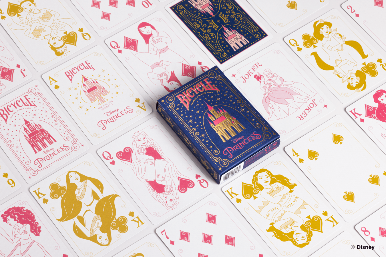 Disney Princess (Navy) - Bicycle Playing Cards