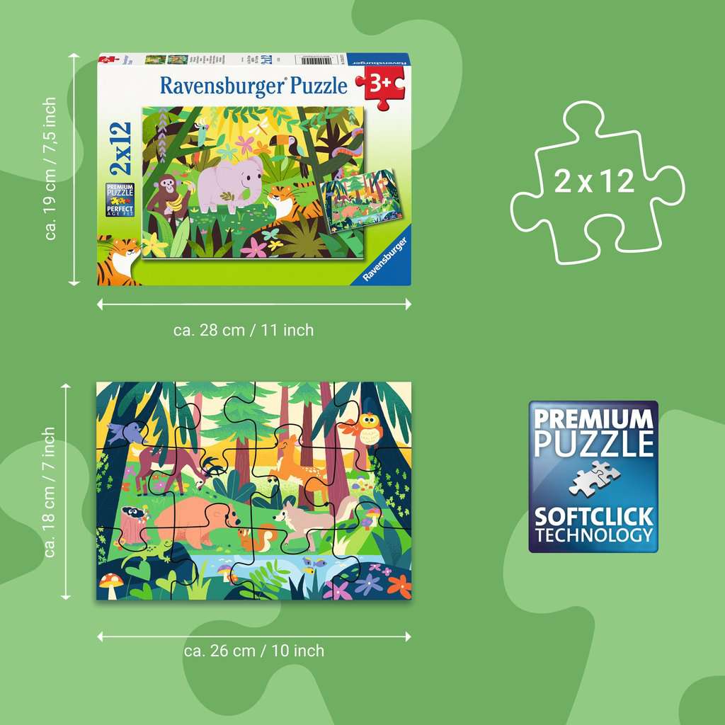 Animal Friends in Nature 2x12p - RAVENSBURGER
