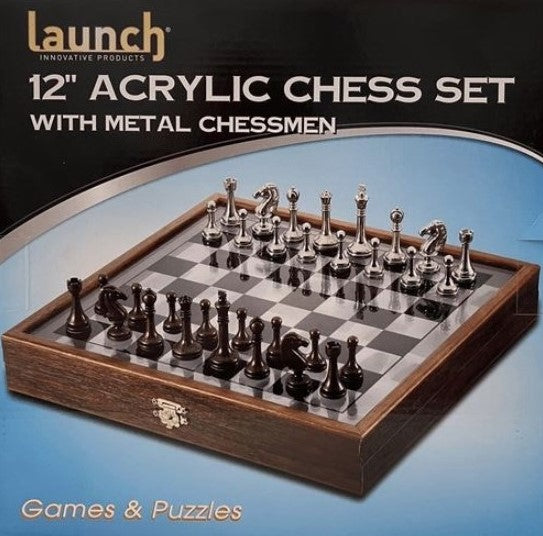 Chess 12 inch Acrylic with Metal Pcs Launch