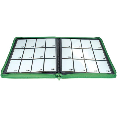 Green: Ultra Pro: UP15740 Vivid  12-Pocket Zippered  PRO-Binder