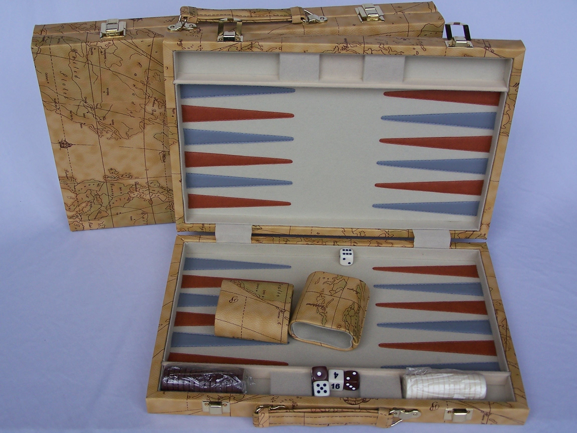 15" World Map Backgammon