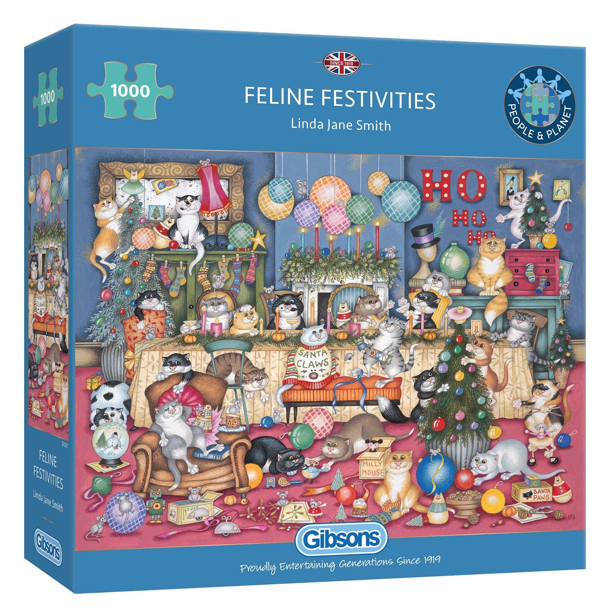 Feline Festivities 1000pc - Gibsons