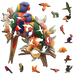 A5 Lorikeet Pair Wooden Puzzle - Puzzle ART