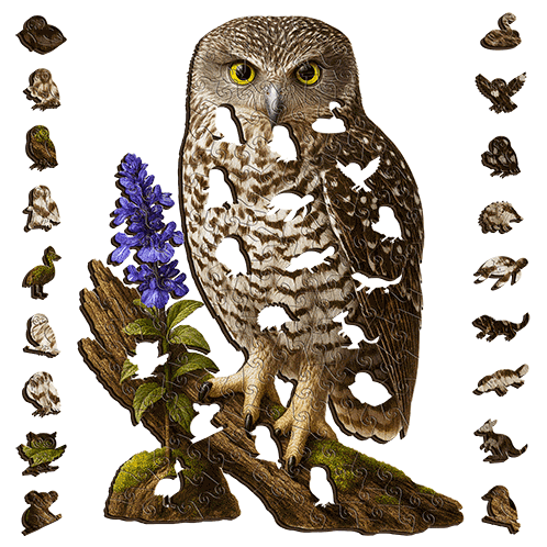 A5 Powerful Owl Wooden Puzzle - Puzzle ART
