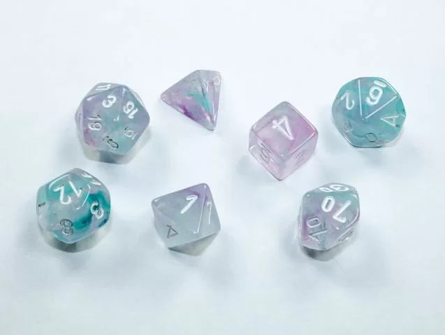 CHX20545 Nebula Mini-Polyhedral Wisteria white 7-Die set