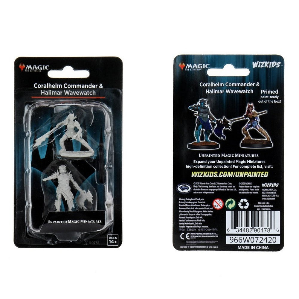 Coralhelm Commander & Halimar Wavewatch Merfolk - Magic the Gathering Unpainted Miniatures