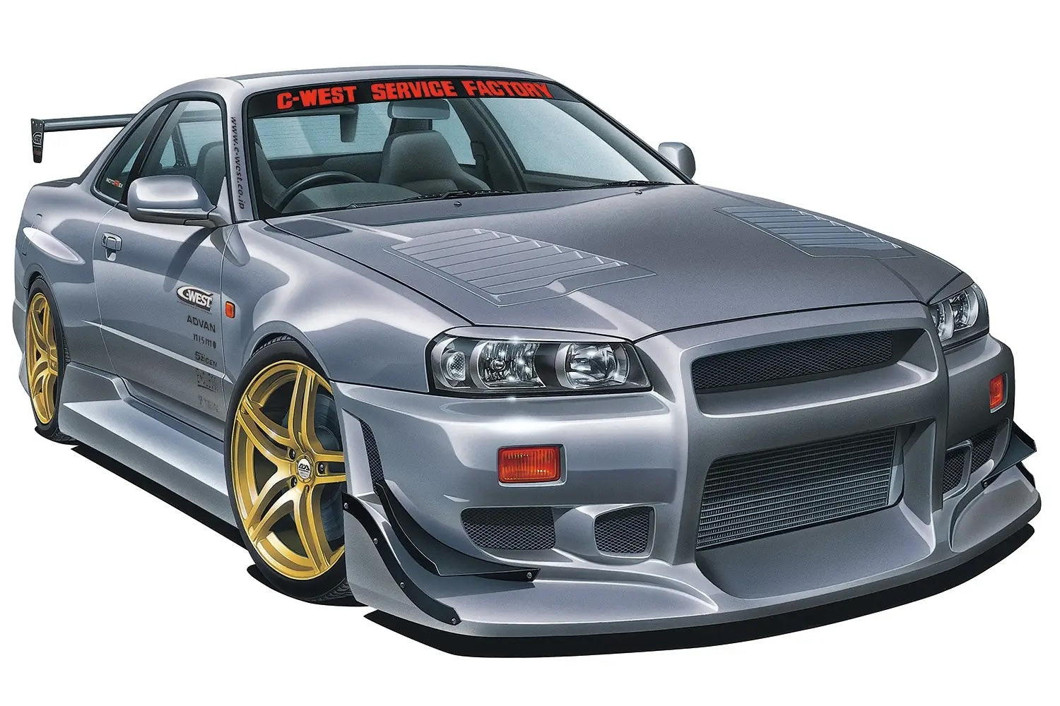 1:24 C-WEST BNR34 SKYLINE GT-R 02NISSAN