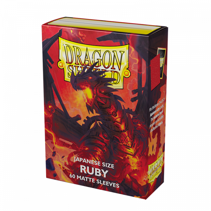 Japanese Ruby MATTE Sleeves - Dragon Shield - Box 60