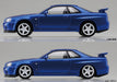 1/32 SNAP NISSAN R34 (Bayside Blue) SKYLINE GT-R CUSTOM WHEEL