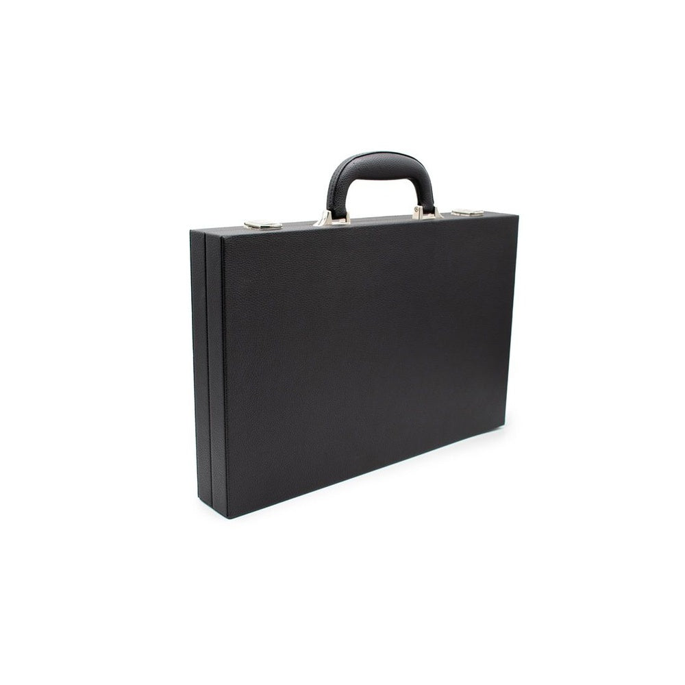 LPG Classic Black Leather Backgammon Set