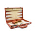 LPG Classic Brown Leather Backgammon Set