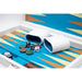 LPG Classic White Leather Backgammon Set