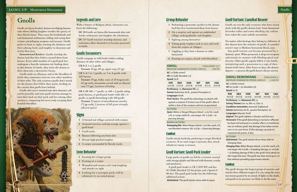Monstrous Menagerie- Level Up Advanced 5th Edition