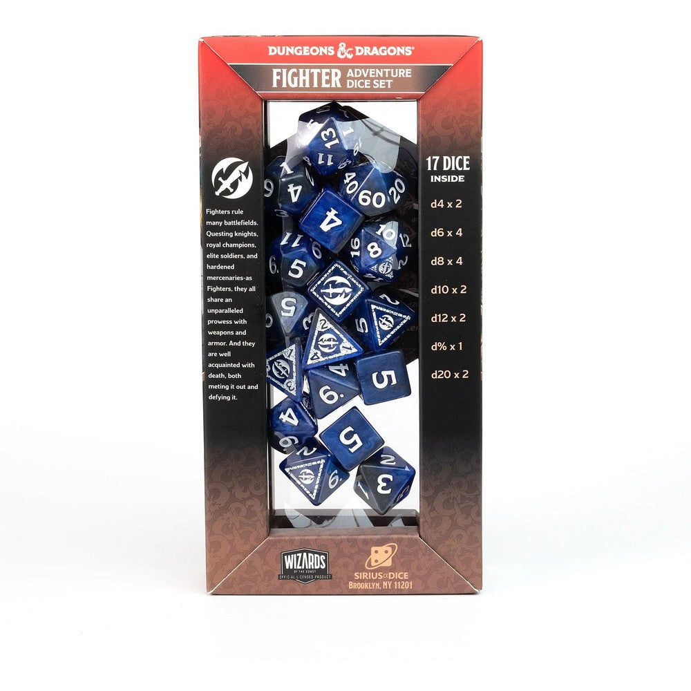 Fighter - Blue - D&D Adventure Dice - Sirius Dice