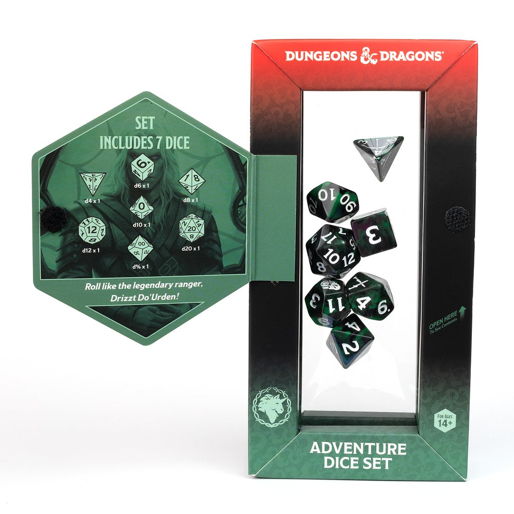 Legend of Drizzt - Green/Purple - D&D Adventure Dice - Sirius Dice