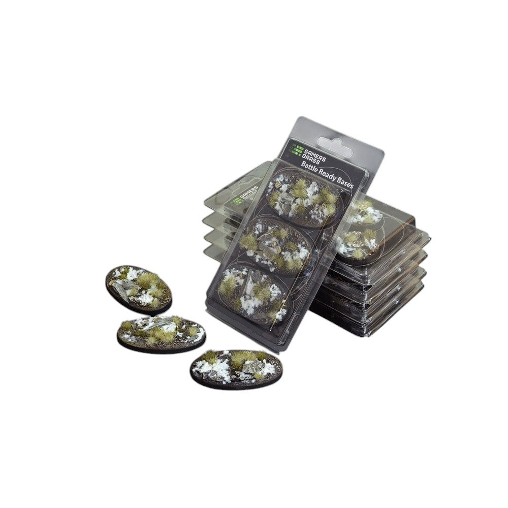 Winter Bases (Oval 75mm x 3): Gamers Grass