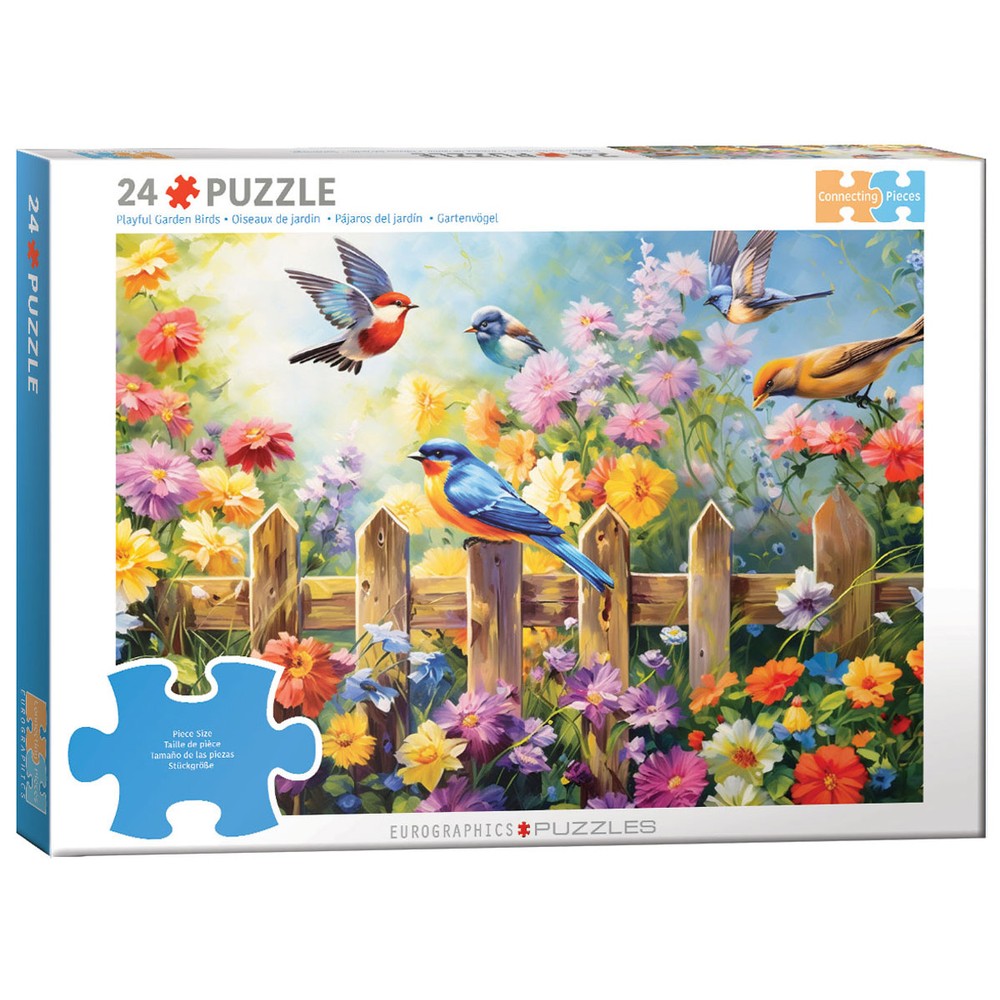 Playful Garden Birds 24pc - Eurographics Large Piece Range