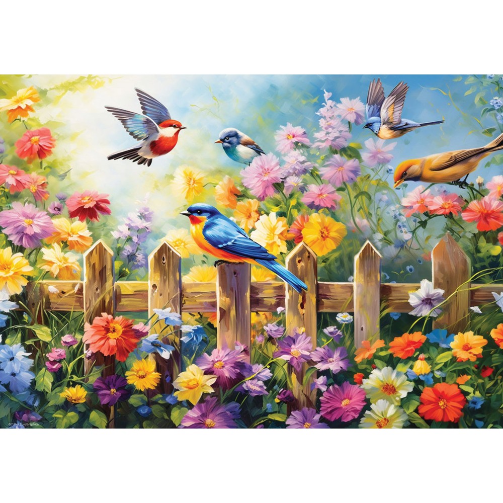 Playful Garden Birds 24pc - Eurographics Large Piece Range