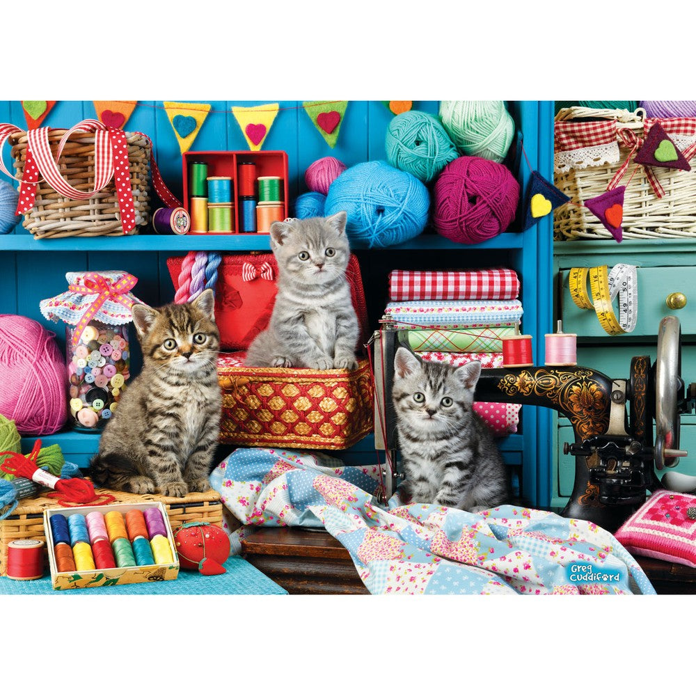 Sewing Room Kittens 48pc - Eurographics Large Piece Range