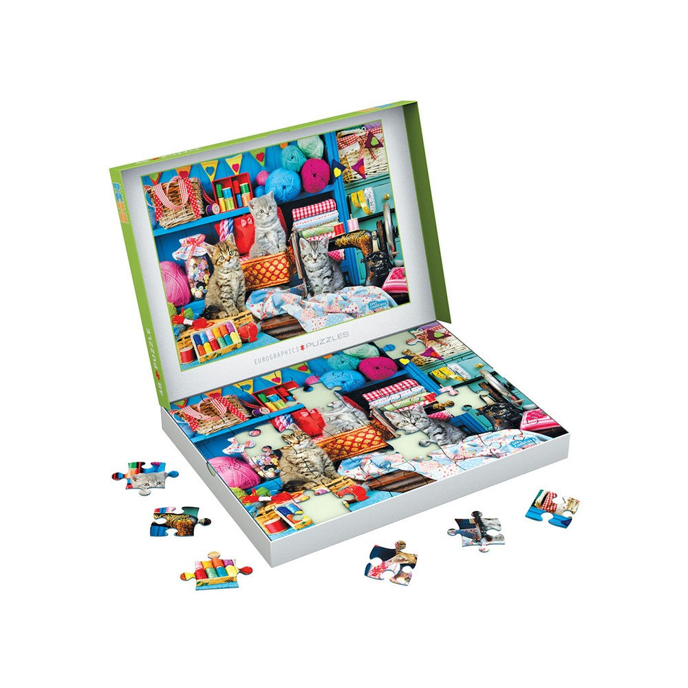 Sewing Room Kittens 48pc - Eurographics Large Piece Range