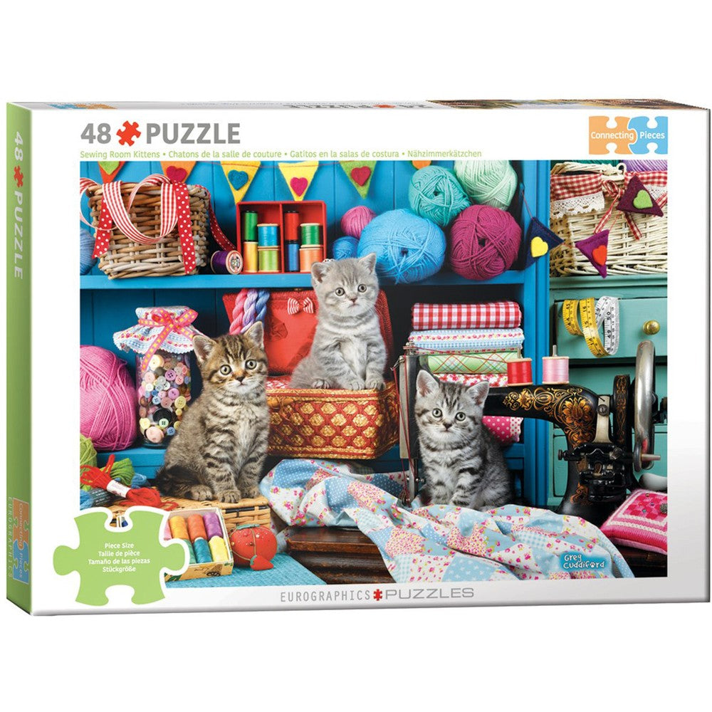 Sewing Room Kittens 48pc - Eurographics Large Piece Range