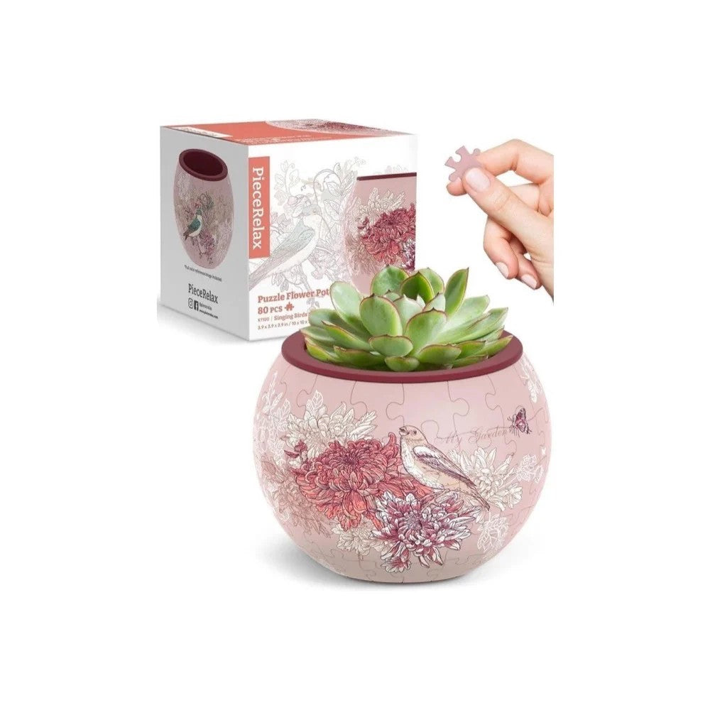 Flowerpot Singing Birds & Flowers