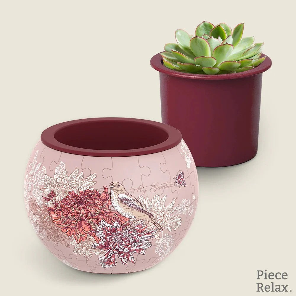 Flowerpot Singing Birds & Flowers
