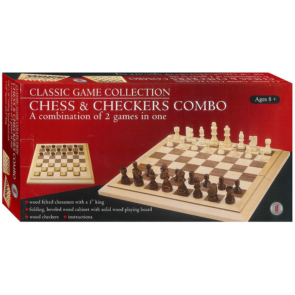 Chess & Checkers 16Inch Bevelled Edges