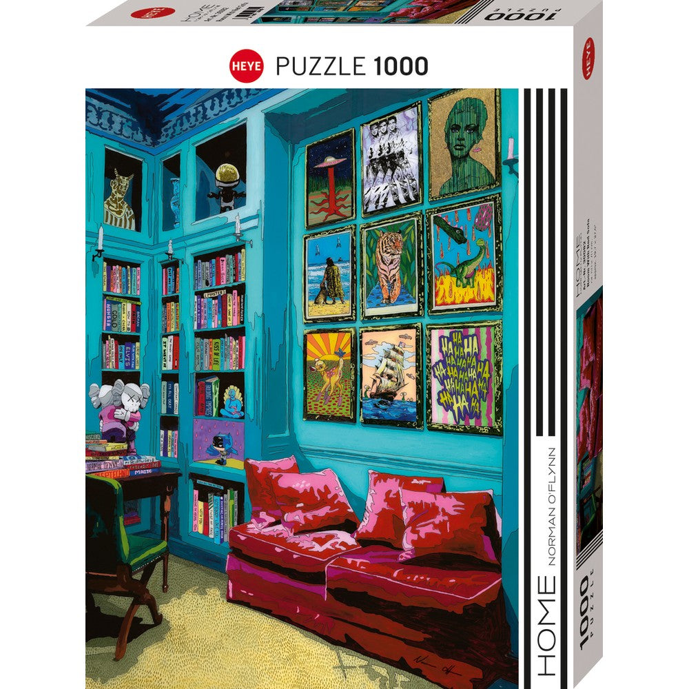 Home Room with Red Sofa 1000pc