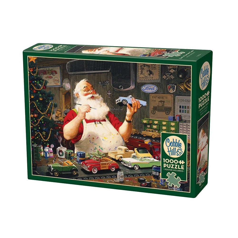 Santa Painting Cars 1000pc - Cobble Hill