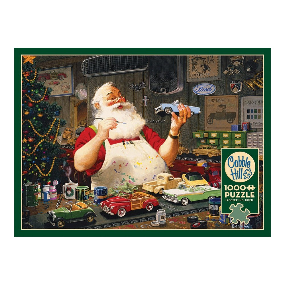 Santa Painting Cars 1000pc - Cobble Hill