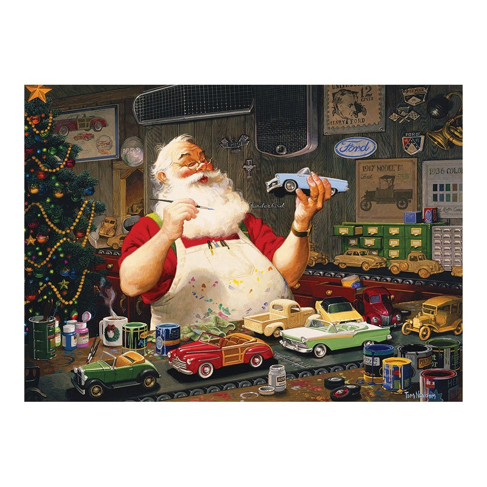 Santa Painting Cars 1000pc - Cobble Hill