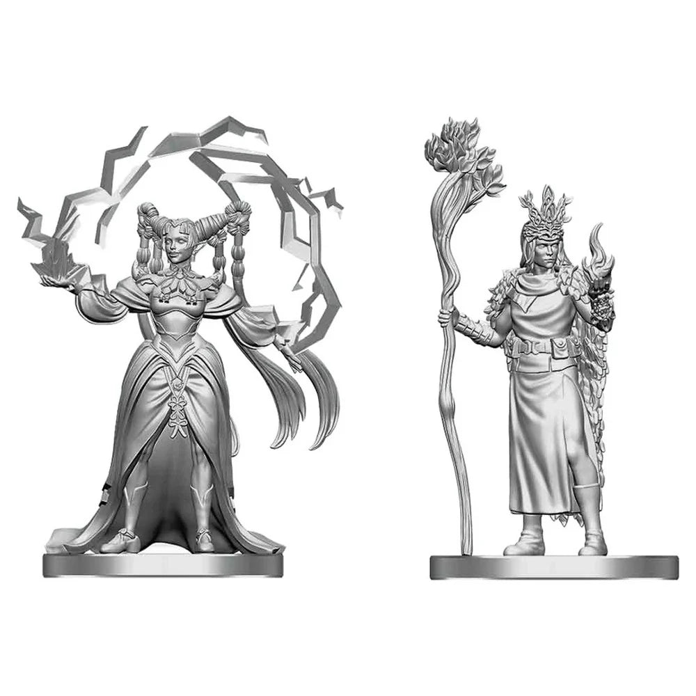 Human Druid & Elf Sorcerer - D&D Nolzur's Marvelous Miniatures