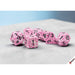 CHX25354 Pink/black Speckled Polyhedral 7-Die Set Chessex