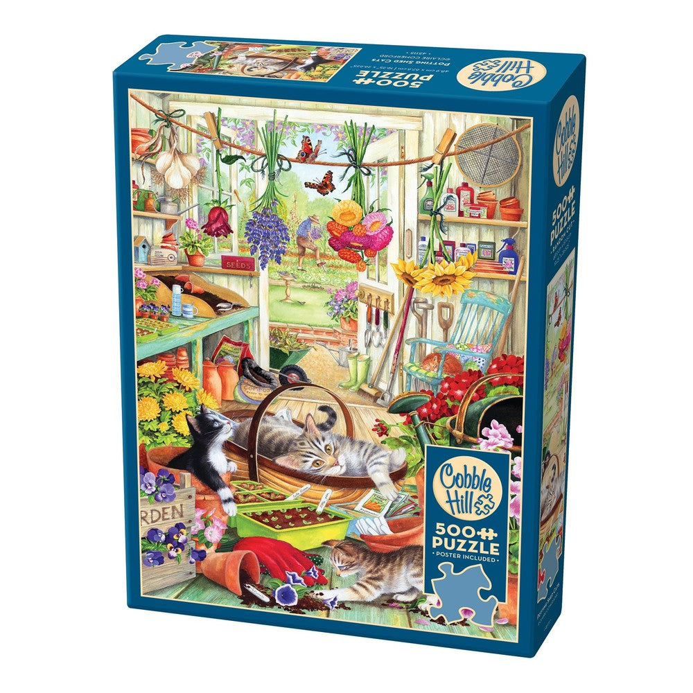 Potting Shed Cats 500pc - Cobble Hill
